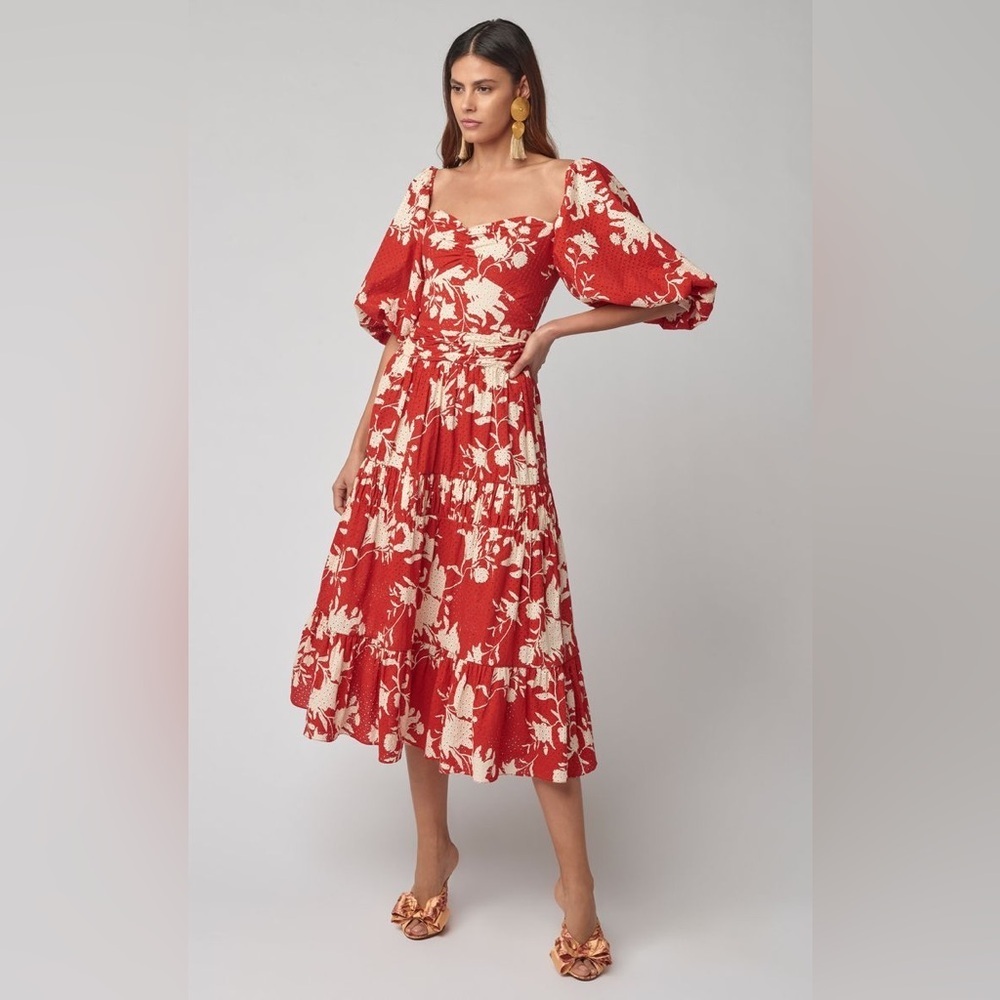 JOHANNA ORTIZ
Beautiful Chaos Floral-print Cotton Midi Dress (D5)